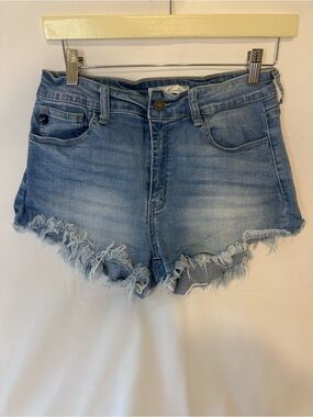 KanCan Light Blue Distressed Denim Cutoff Shorts